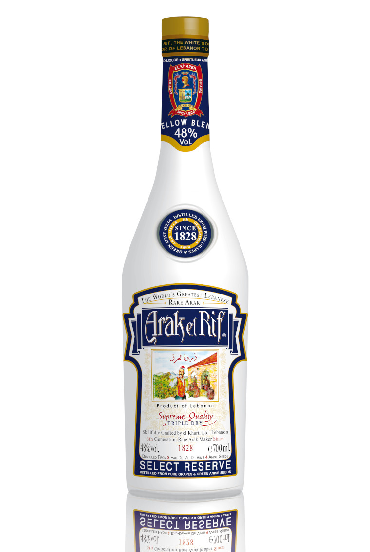 700-ml-blue-bottle-mockup-5-2025 АНАСОНОВА НАПИТКА ARAK EL SELECT RESERVE BLUE LABEL 0.7л. 48% - Image 1